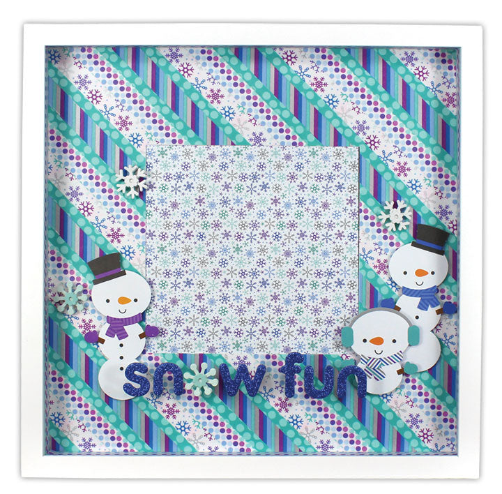 Doodlebug 12”x12” WHITE Shadow Box Scrapbooksrus