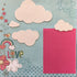 Premade Scrapbook Page LOVE CLOUDS (1) 12"x12" Spring Layout Scrapbooksrus