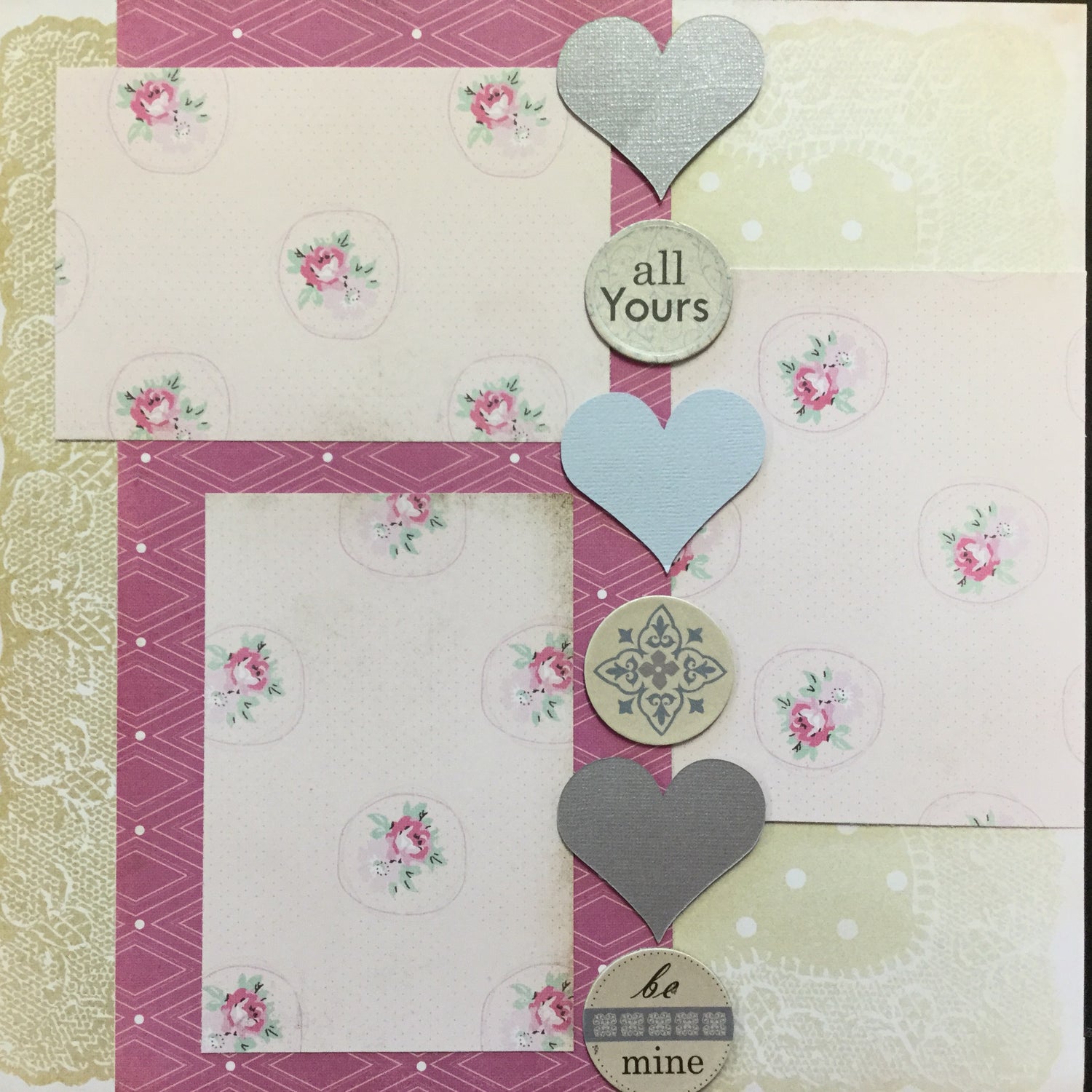 Premade Scrapbook Pages WEDDING LOVE (2) 12"x12" Marriage Scrapbooksrus