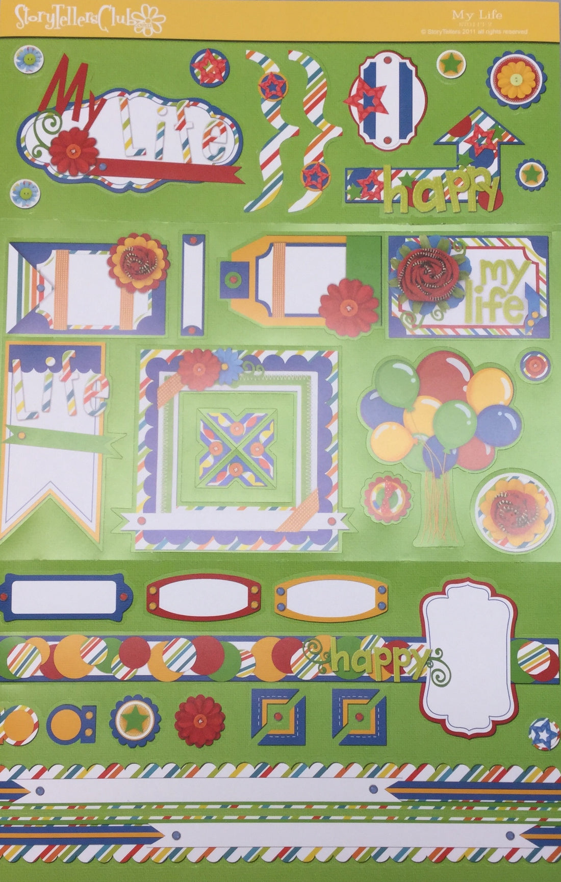 StoryTellers MY LIFE 3-2 Diecut Sheet 13"X18" Scrapbooksrus