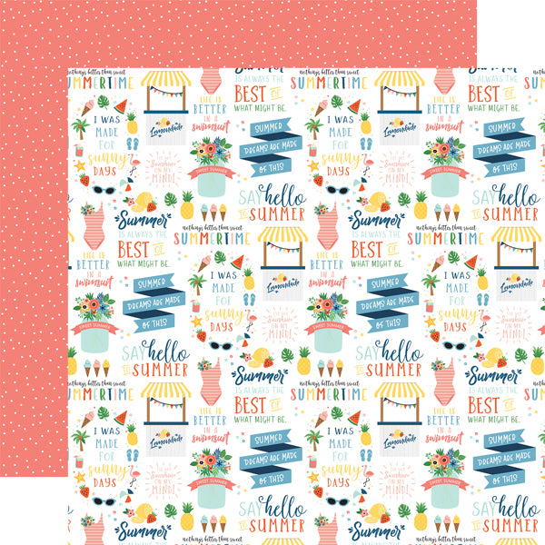 Echo Park 12"x12" SUMMERTIME 13pc COLLECTION KIT Scrapbooksrus