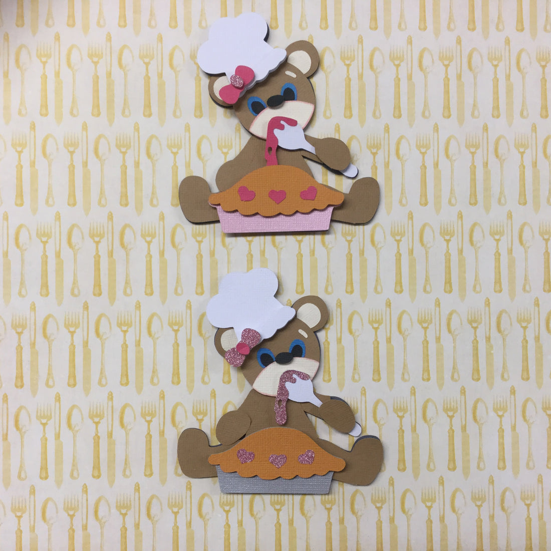 Teddy Bear PIE Die Cut Embellishment Scrapbooksrus