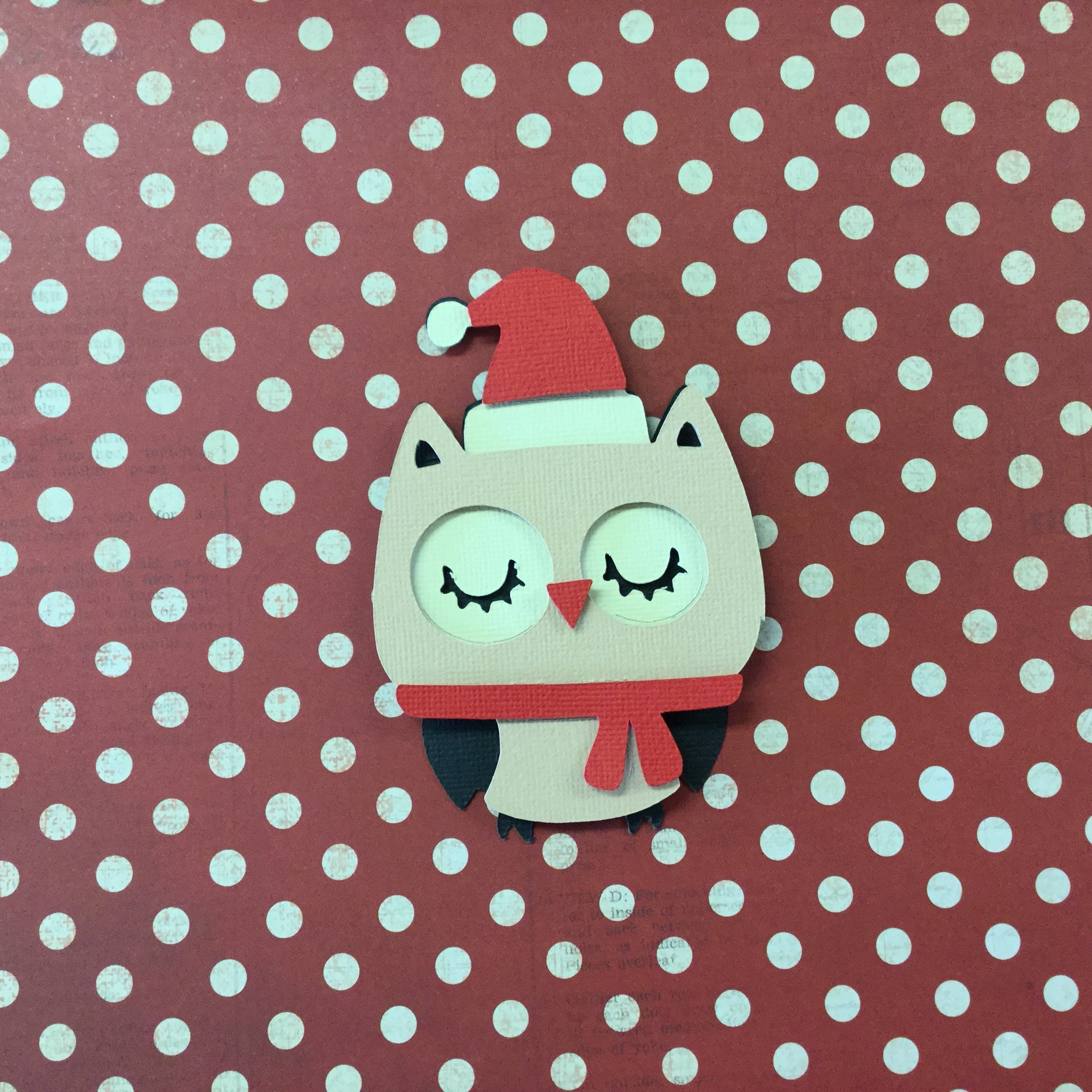 CHRISTMAS OWL Custom Scrapbook Die Cuts Scrapbooksrus