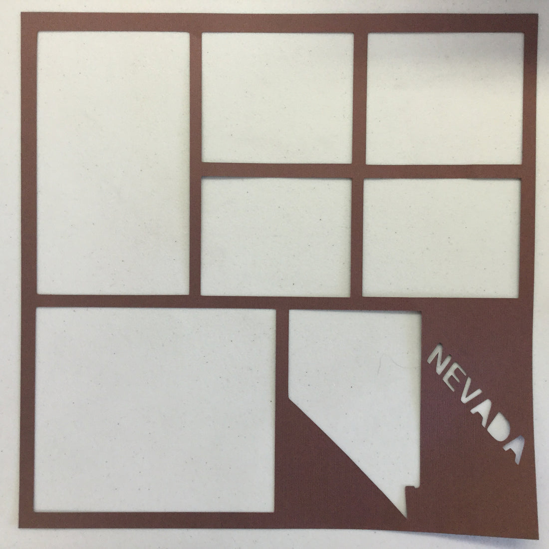 Page Frame NEVADA Brown 12"x12" Scrapbook Overlay