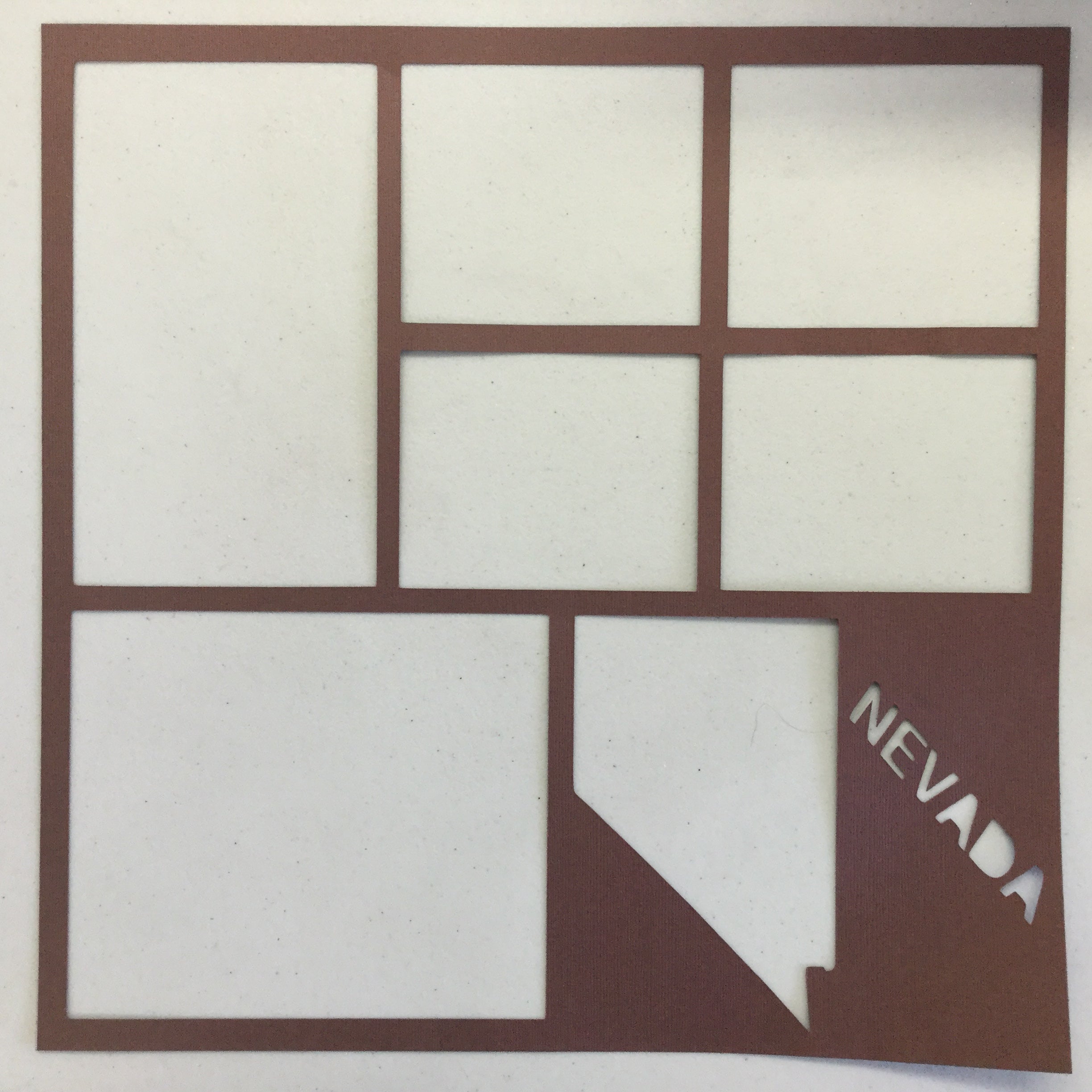 Page Frame NEVADA Brown 12"x12" Scrapbook Overlay