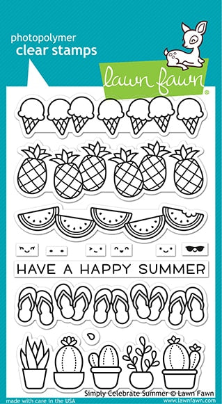 Lawn Fawn SIMPLY CELEBRATE SUMMER Clear Stamps 13pc Scrapbooksrus