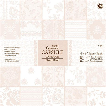 Docrafts Papermania OYSTER BLUSH 6&quot;X6&quot; Paper Pad