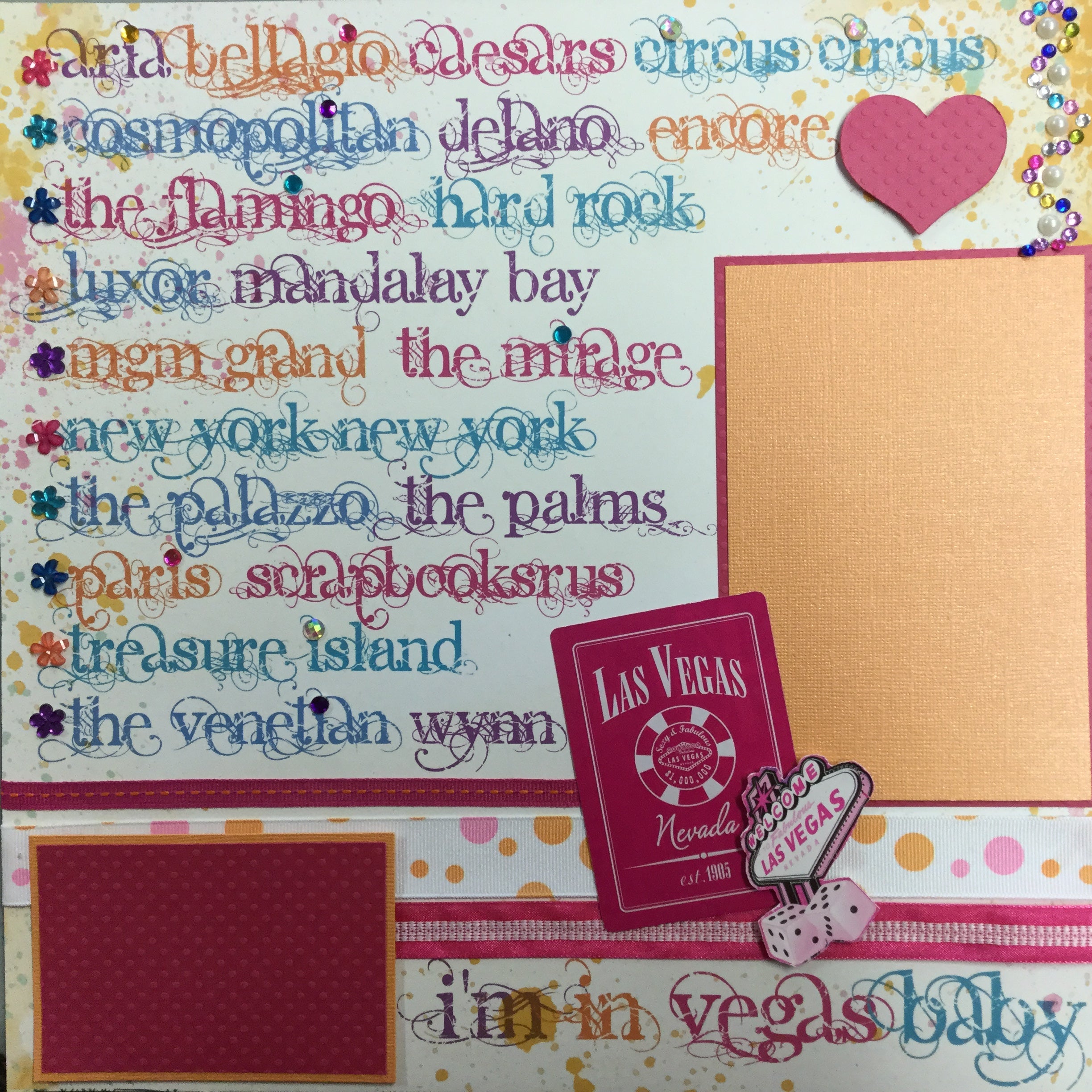 ScrapbooksRUs VEGAS CASINOS 12"x12" Scrapbook Page Kit Scrapbooksrus