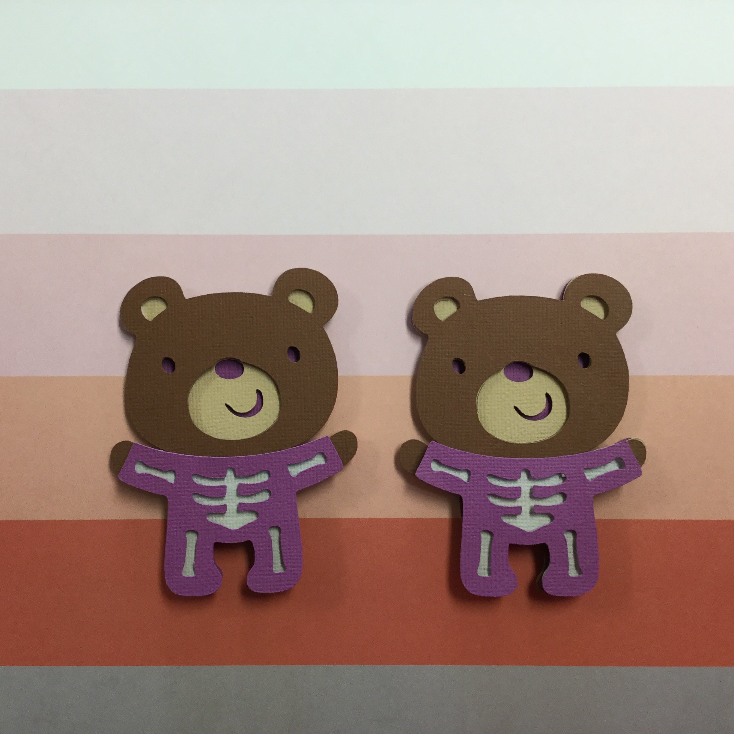 Teddy Bear SKELETON Die Cut Embellishment Scrapbooksrus