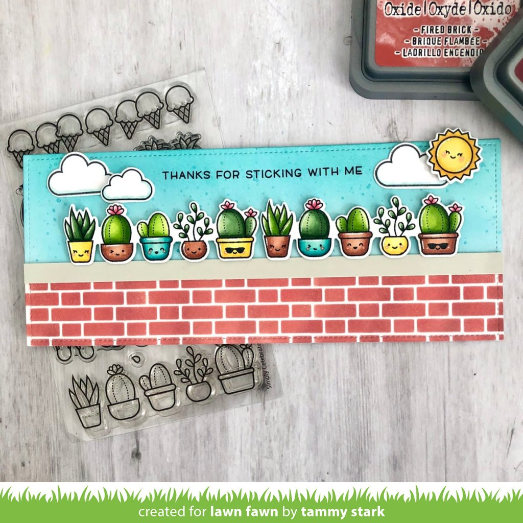 Lawn Fawn SIMPLY SUMMER SENTIMENTS Clear Stamps 4"X3"