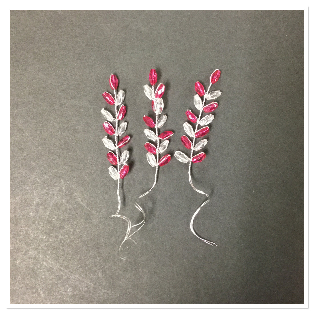 Pink & Clear Leaf 1.5” Embellishment Scrapbooksrus