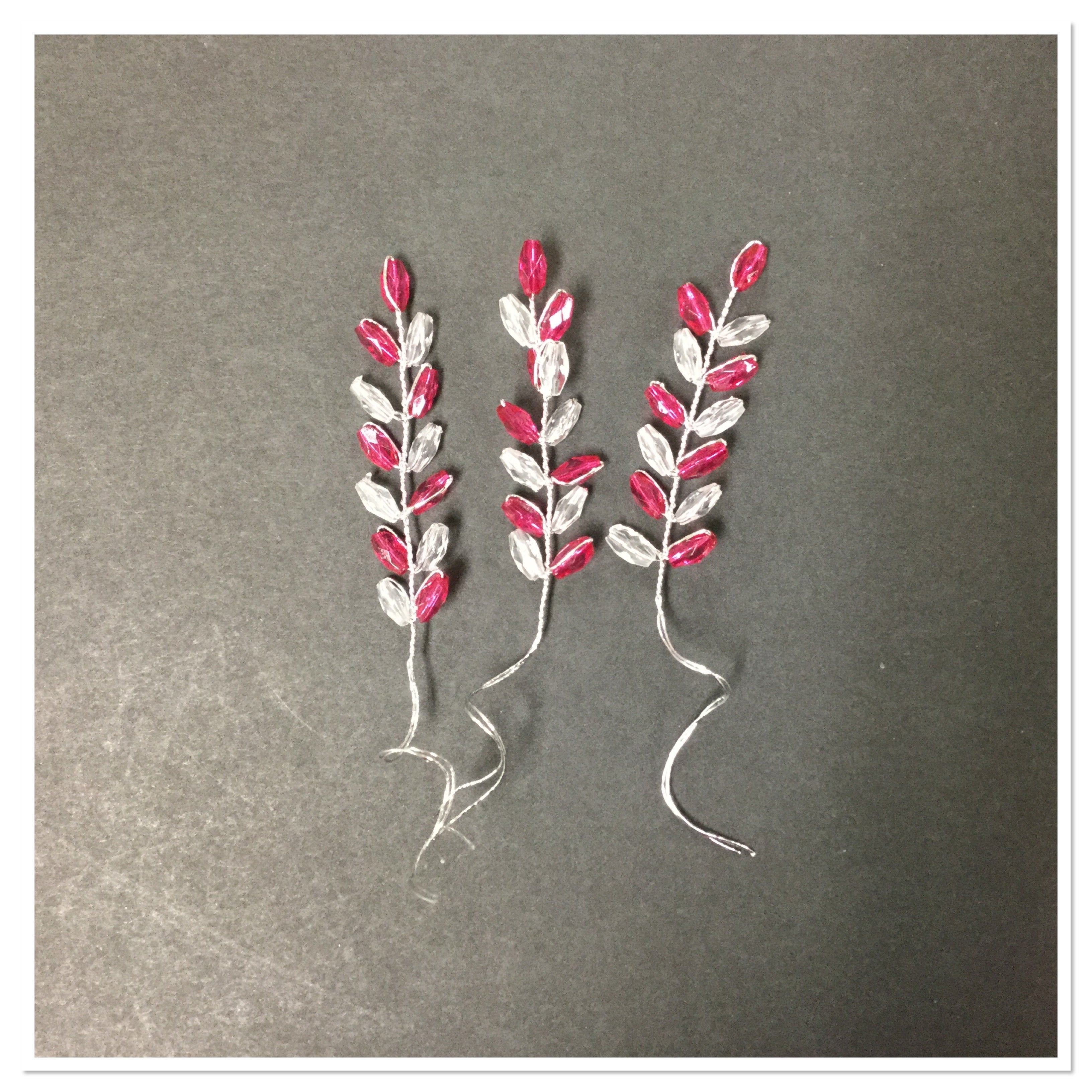 Pink & Clear Leaf 1.5” Embellishment Scrapbooksrus