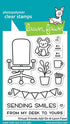 Lawn Fawn VIRTUAL FRIENDS ADD-ON Clear Stamps 4"X3" Scrapbooksrus