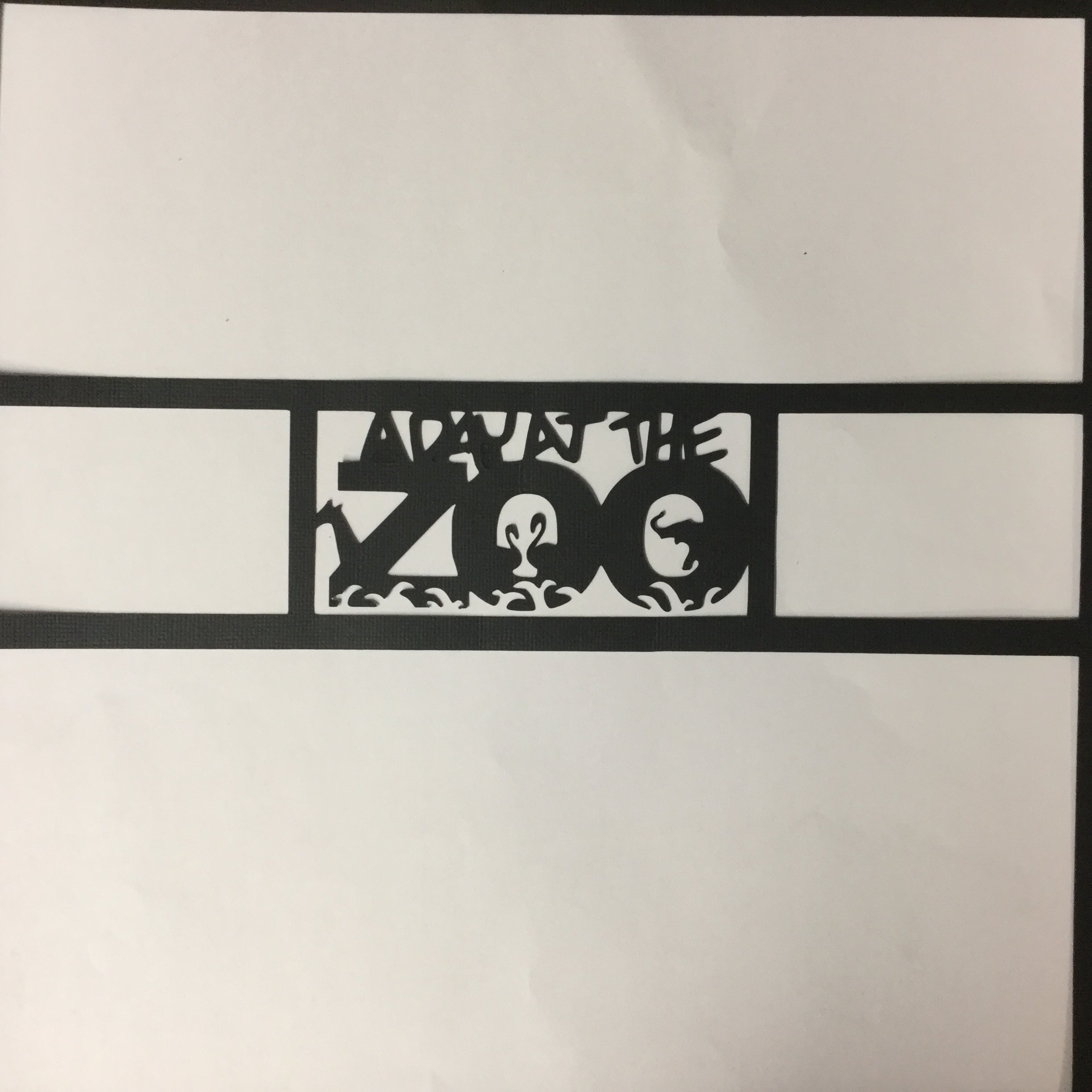 Page Frame A DAY AT THE ZOO 12"x12" Scrapbook Overlay