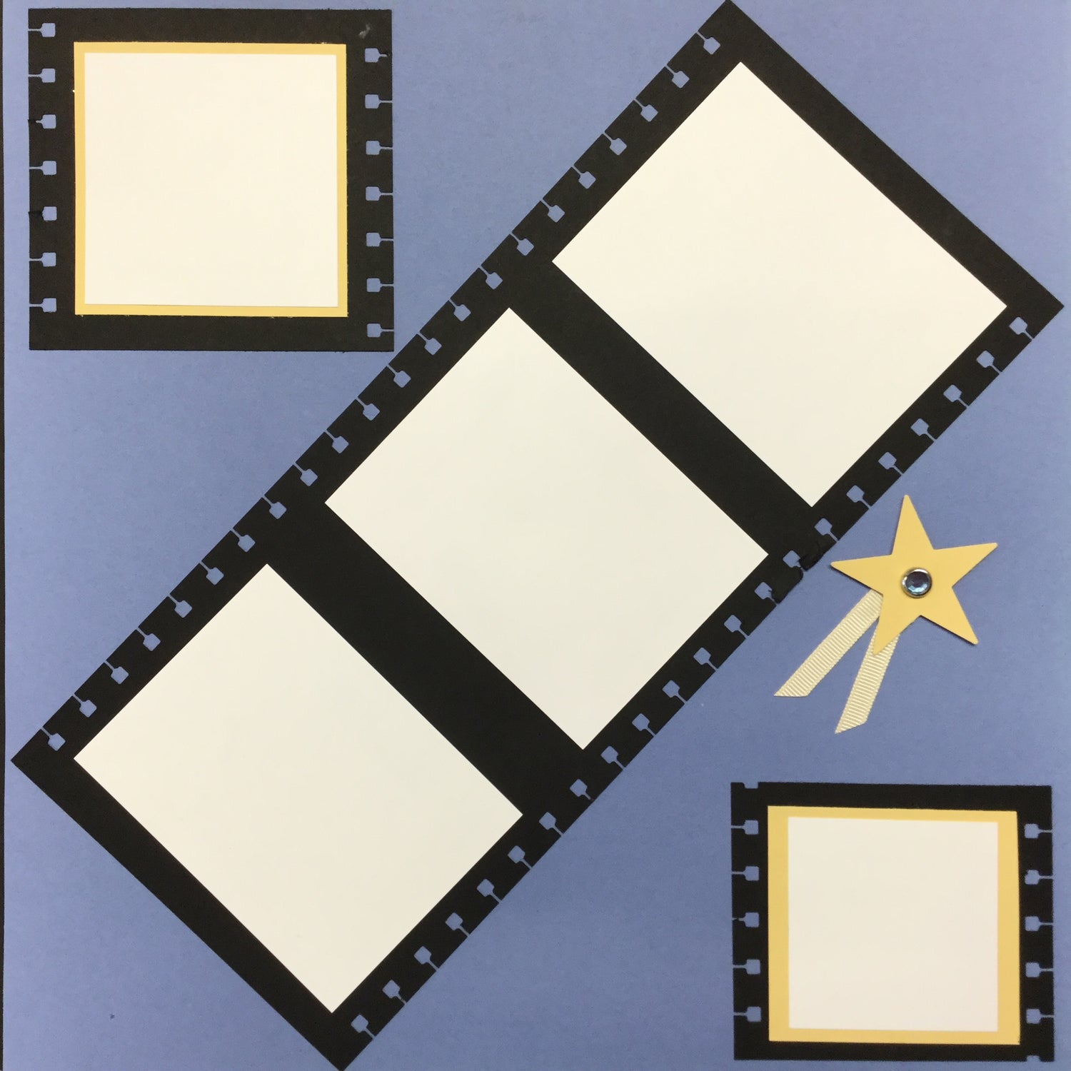 Premade Pages FILM STRIPS (2) 12"X12" Scrapbook Pages Scrapbooksrus