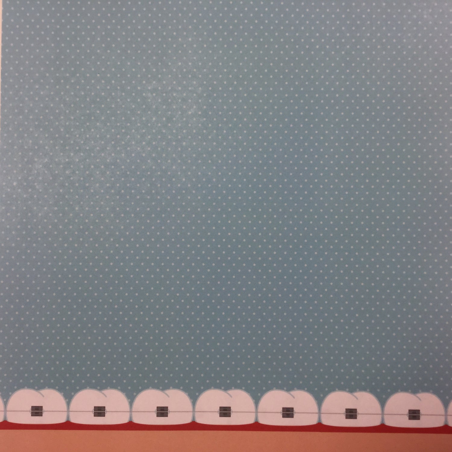 BRACES ARE COOL Orthodontist Braces Border 12X12  Paper Scrapbooksrus