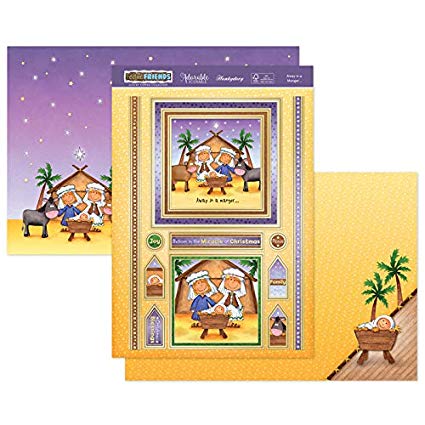 Honkydory AWAY IN A MANGER Foiled Die Cut Cards Scrapbooksrus