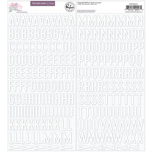 Pinkfresh Studio Just A Little Lovely PUFFY ALPHA STICKERS 217pc. Scrapbooksrus