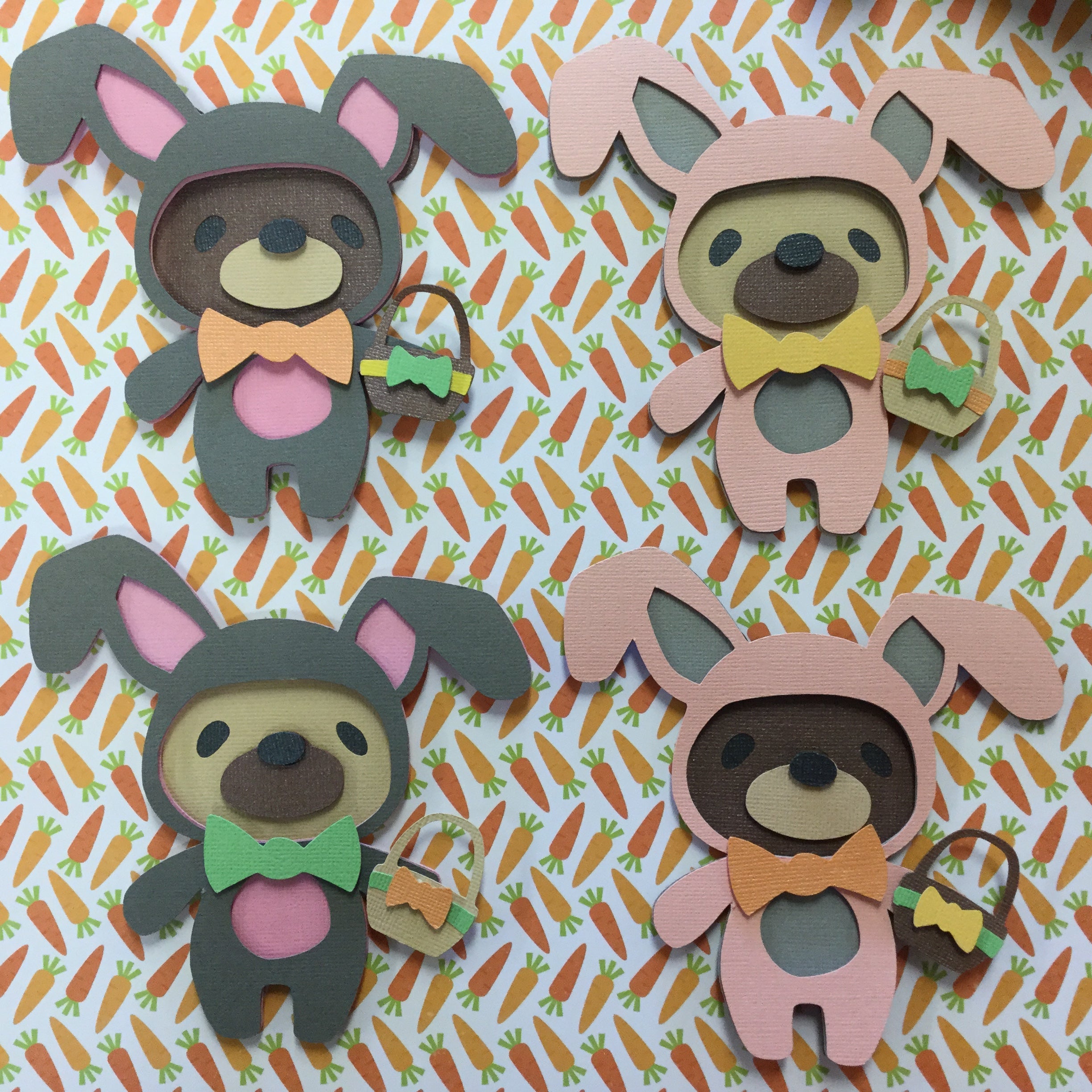 Teddy Bear EASTER BUNNY Die Cut Embellishment Scrapbooksrus