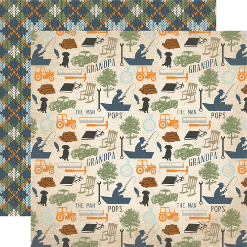 Echo Park Grandpa Collection GRANDPA FAVORITES 12"X12" Cardstock Paper Scrapbooksrus