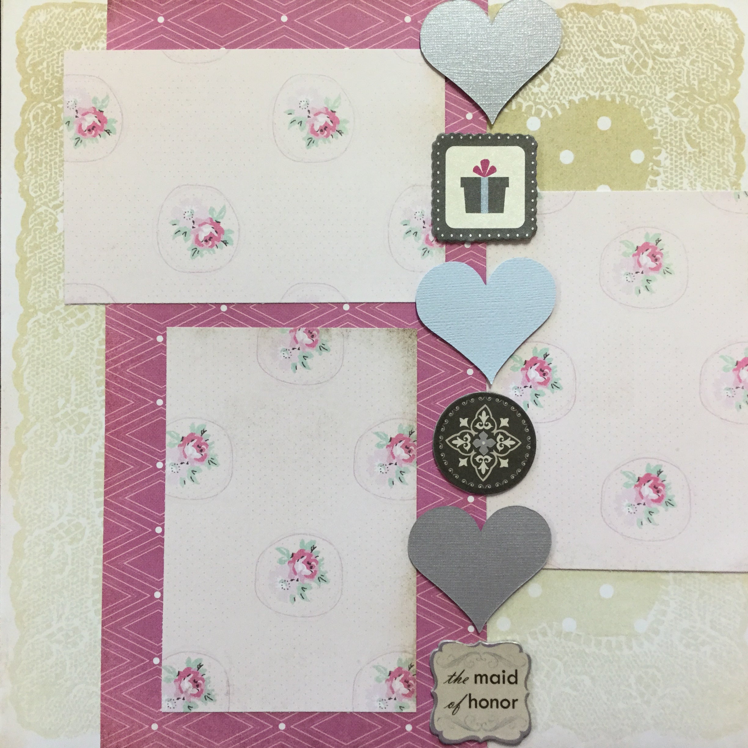 Premade Scrapbook Pages WEDDING LOVE (2) 12"x12" Marriage Scrapbooksrus