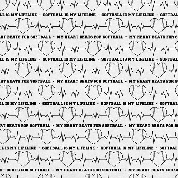 Neon Sports SOFTBALL KIT 12"X12" Scrapbook Paper 12 Sheets Scrapbooksrus