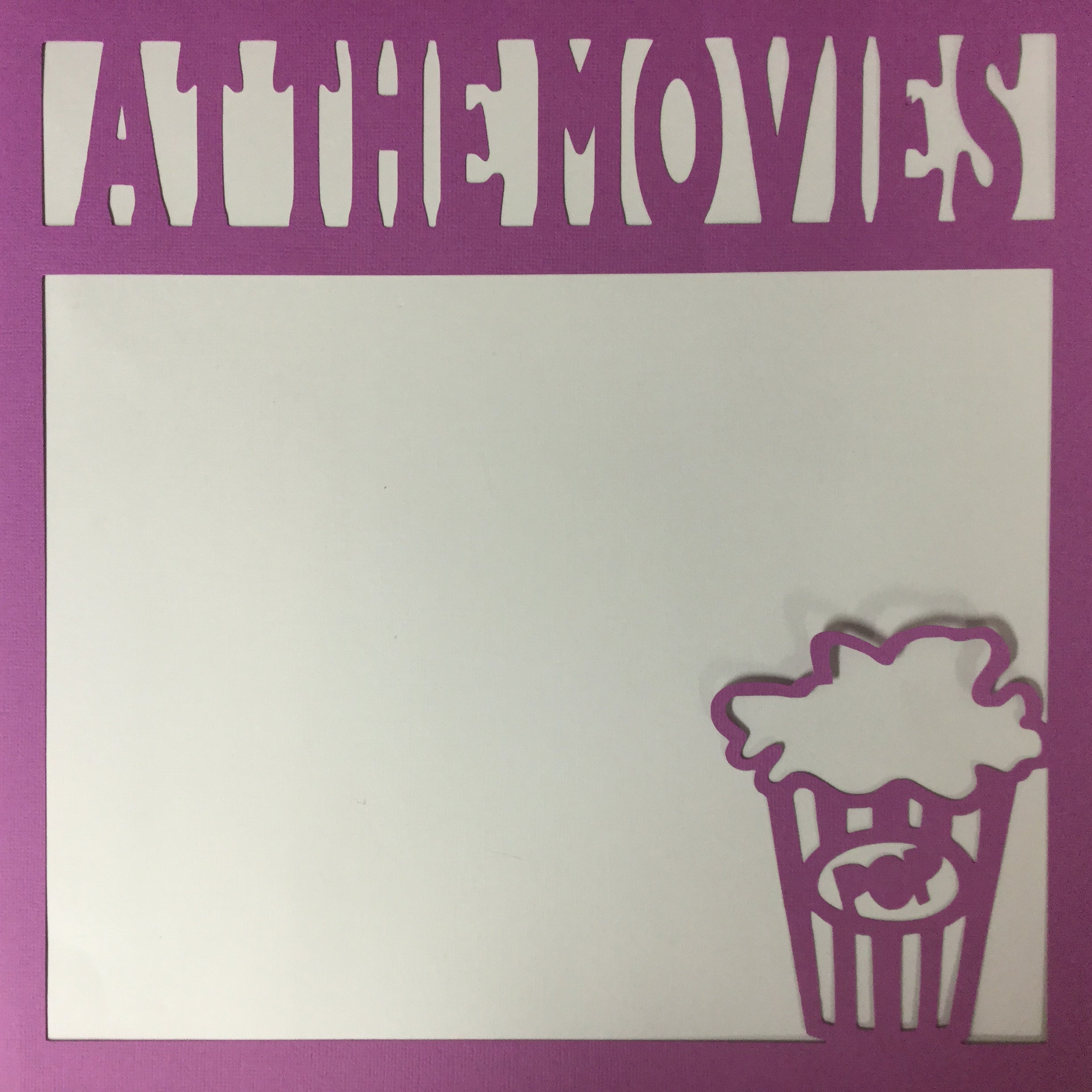 Page Frame AT THE MOVIES 12"x12" Scrapbook Overlay LV Scrapbooksrus