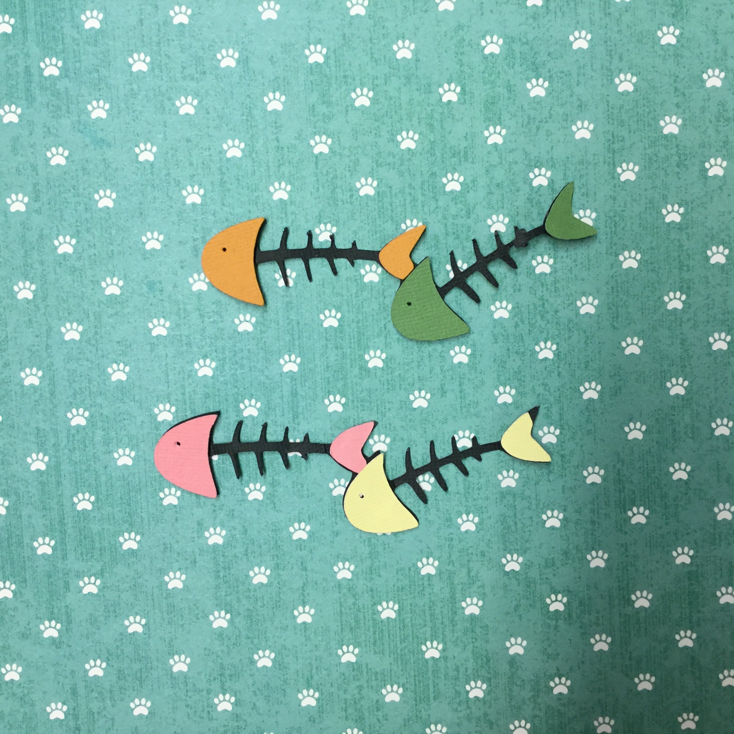FISH BONES Pet Custom Scrapbook Die Cuts Scrapbooksrus