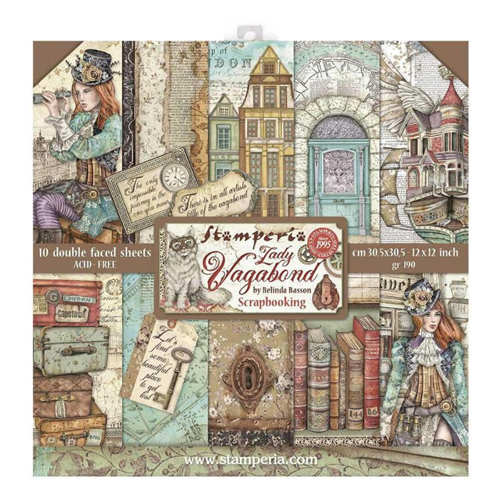 Stamperia LADY VAGABOND 12"X12" Paper Pad