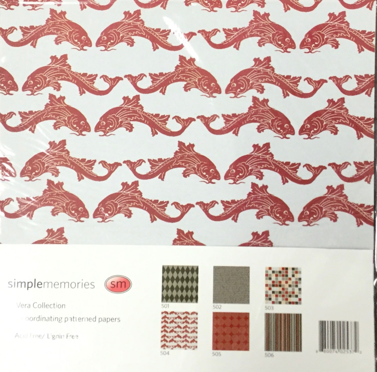 Simple Memories VERA COLLECTION Patterned Papers 6 Sheets Scrapbooksrus