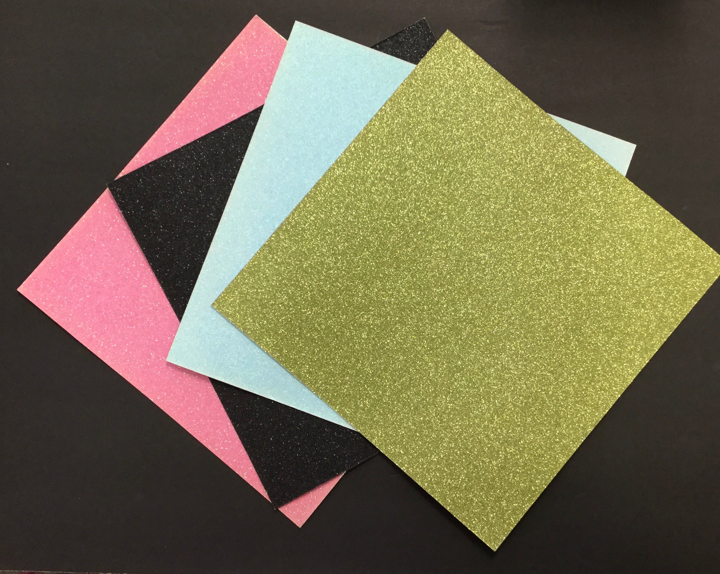12X12 American Crafts GLITTER Cardstock Paper 4pc