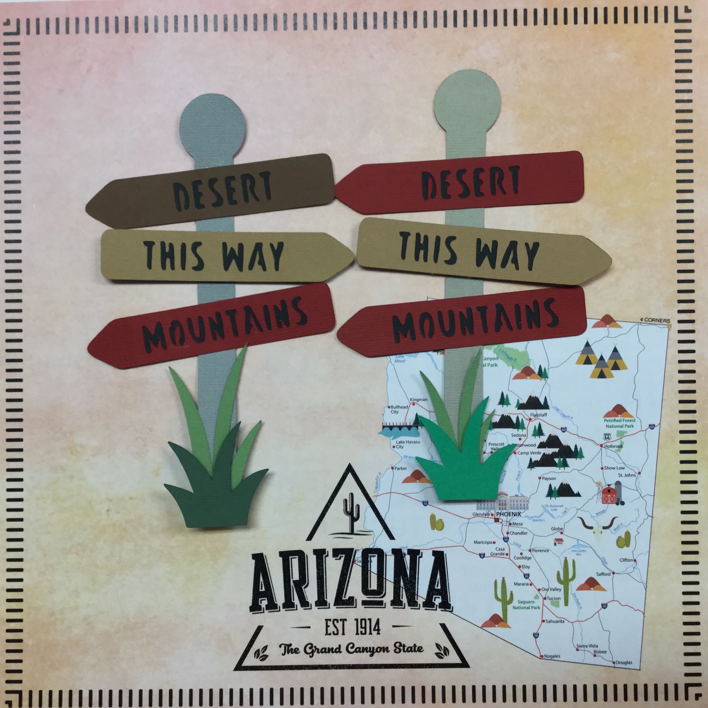 DESERT MOUNTAIN Sign Post Die Cuts Scrapbooksrus