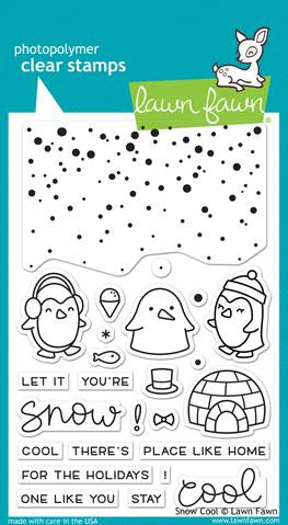 Lawn Fawn SNOW COOL Clear Stamps 25pc Scrapbooksrus