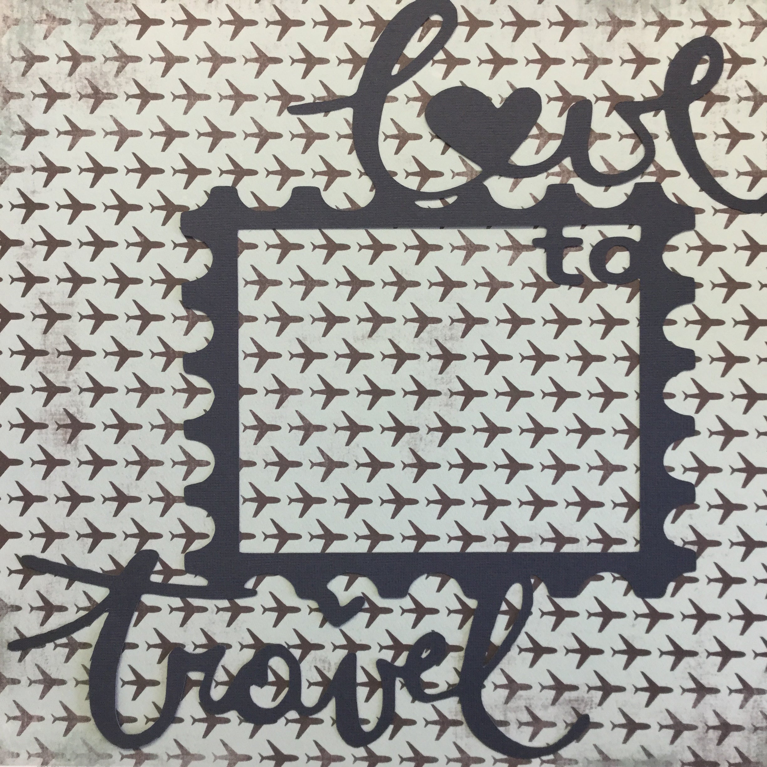 Page Frame LOVE TO TRAVEL STARGAZE 12"x12" Scrapbook Overlay