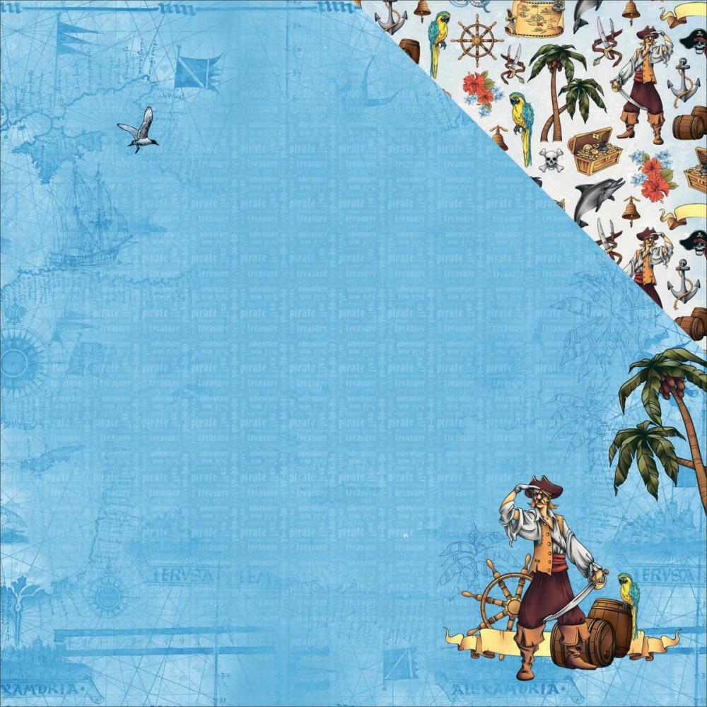ScrapBerrys THE PIRATES TREASURE 12"X12" Scrapbook Kit 16pc