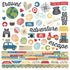 Simple Stories TRAVEL NOTES 12"X12" Cardstock Sticker Sheet Scrapbooksrus