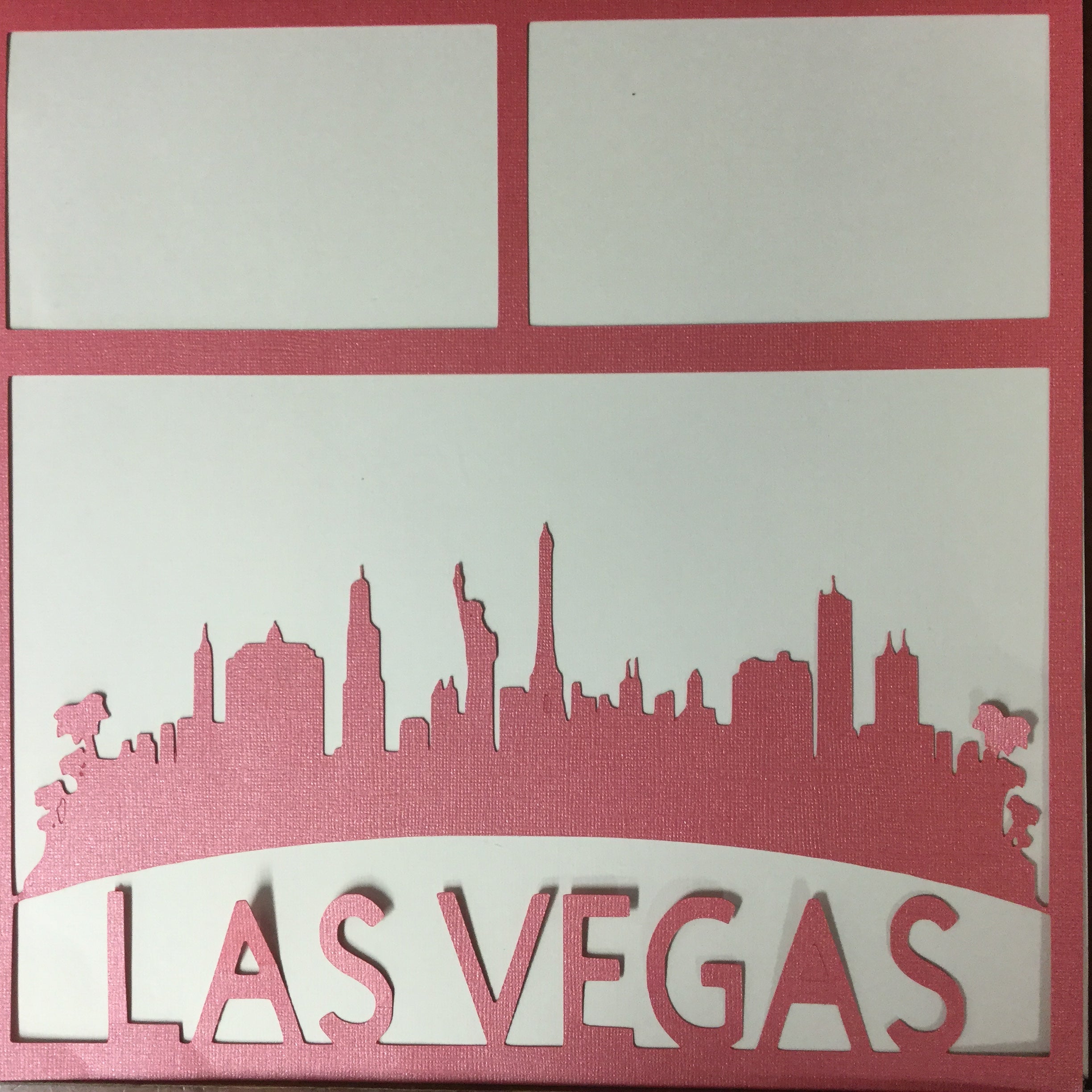 Page Frame LAS VEGAS SKYLINE 12"x12" Scrapbook Overlay LV