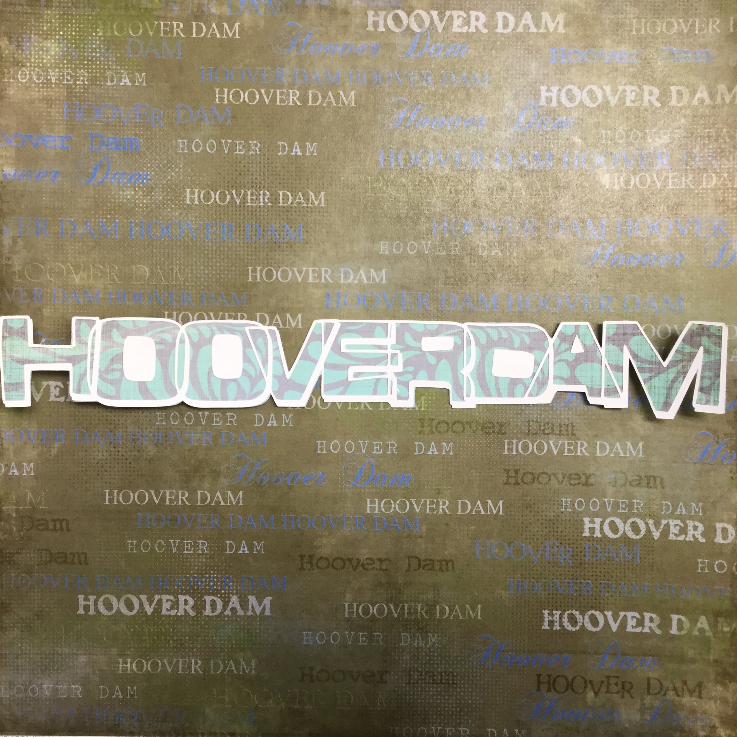 HOOVER DAM Laser Die Cuts Travel Title 2"X12" 1pc Scrapbooksrus