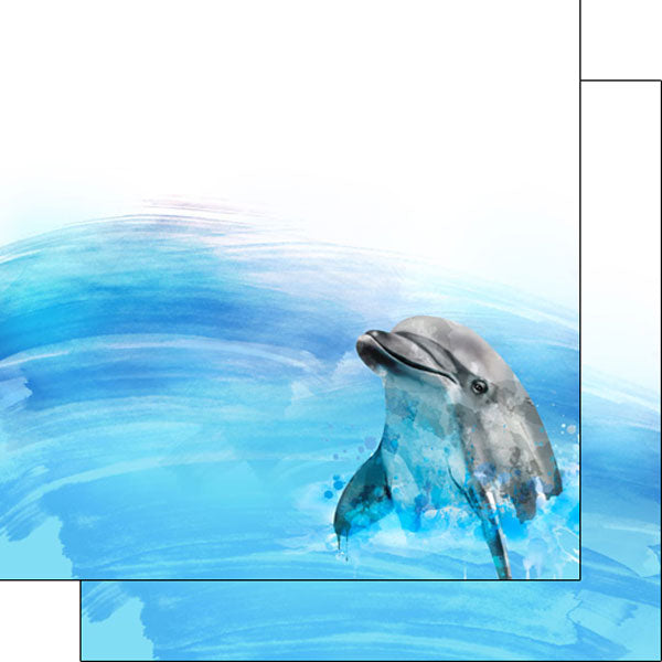 DOLPHIN ENCOUNTER Double Sided 12X12 Paper Scrapbook Customs Scrapbooksrus