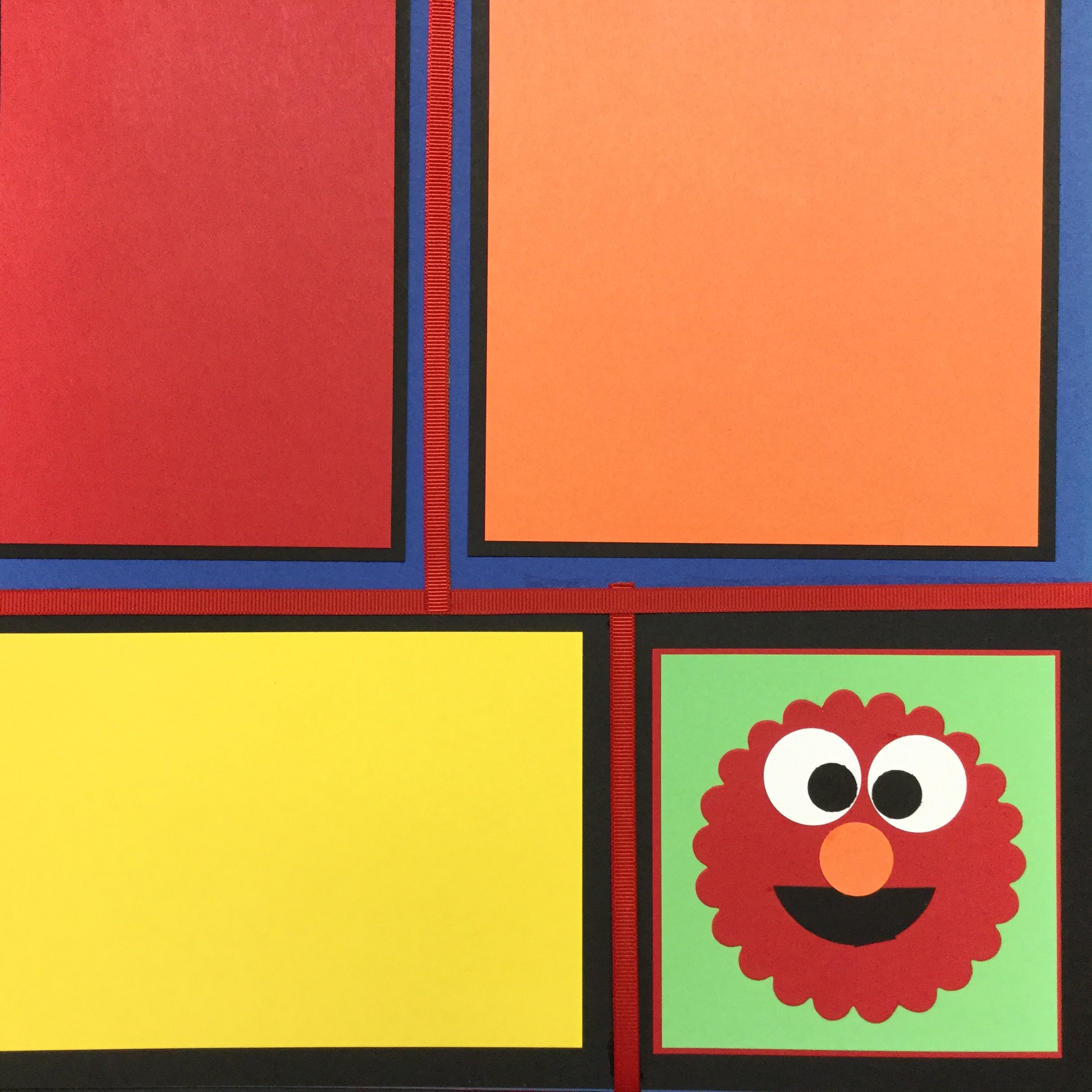 $5.00 Premade Pages ELMO & FRIENDS (2) 12"X12" Scrapbook Pages Scrapbooksrus