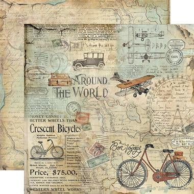 Stamperia AROUND THE WORLD 12"X12" Travel Paper Pad