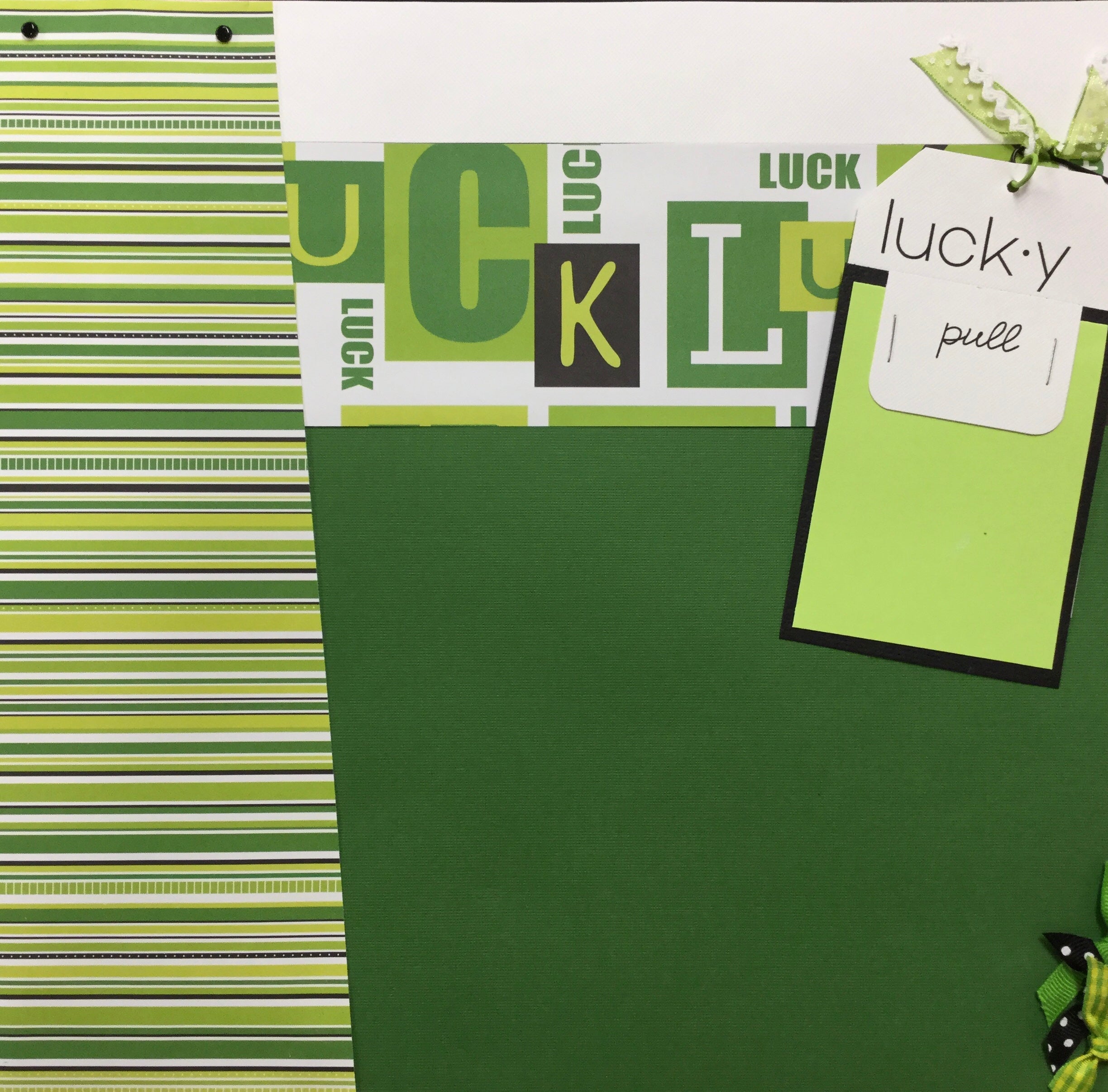 $5.00 Premade Pages LUCK 12"X12" Scrapbook Pages Scrapbooksrus