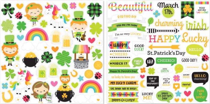 Doodlebug Lots O’Luck ODDS & ENDS Diecuts 107pc Scrapbooksrus
