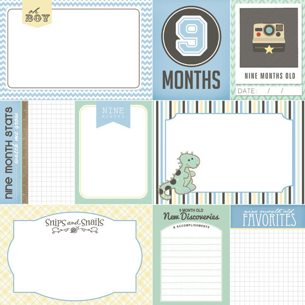 BABY’S FIRST YEAR DS Journal 12X12 Boy Paper Kit Scrapbooksrus