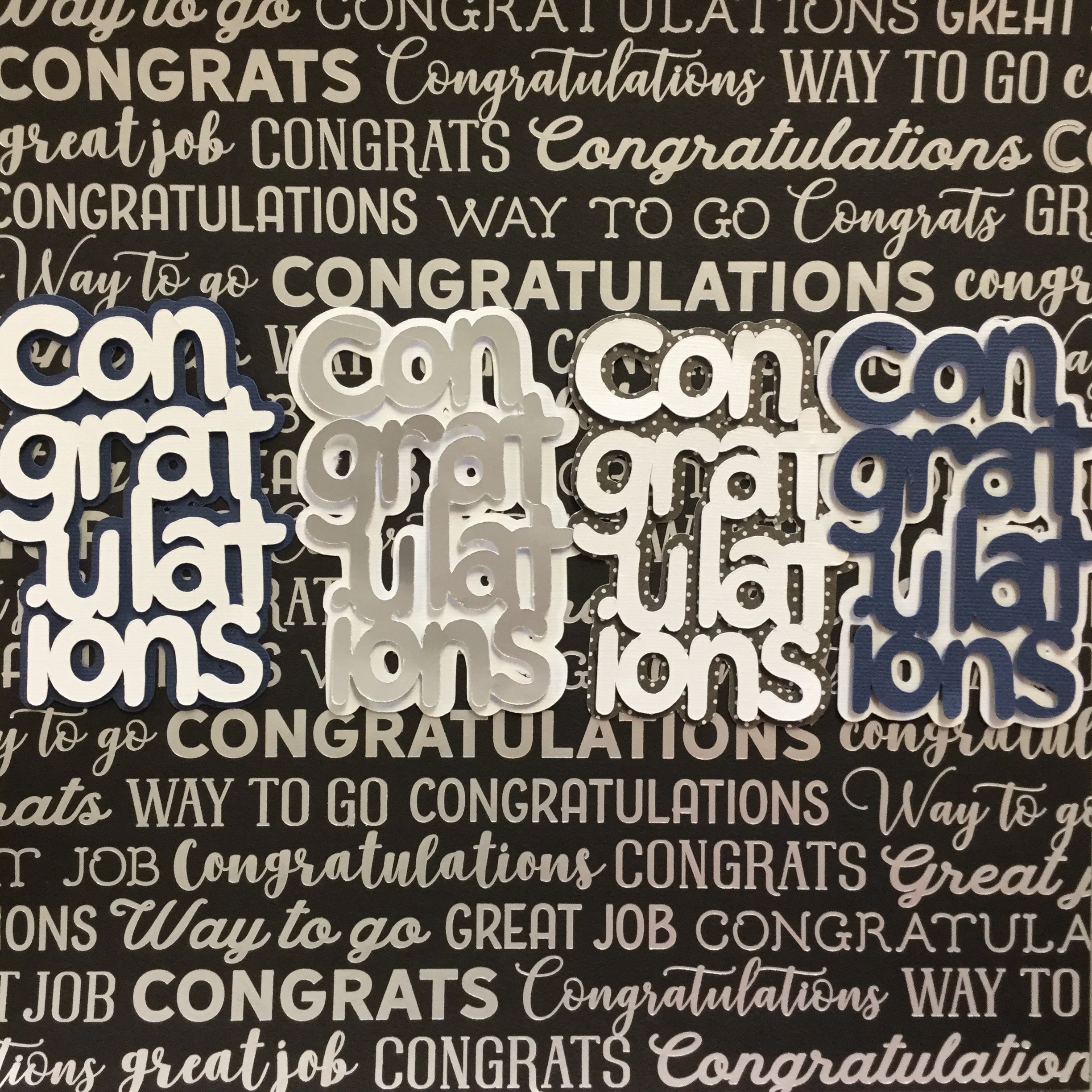 CONGRATULATIONS Custom Scrapbook Die Cut Embellishments Scrapbooksrus