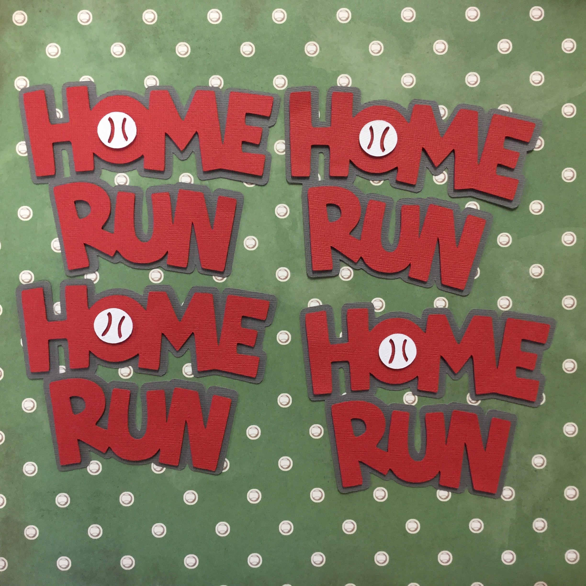 HOME RUN Baseball Scrapbook Die Cuts Scrapbooksrus