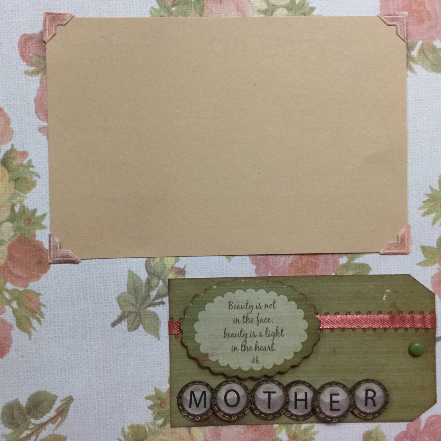 Premade Pages $2.00 MOTHER 8” x 8" Scrapbook Pages Scrapbooksrus