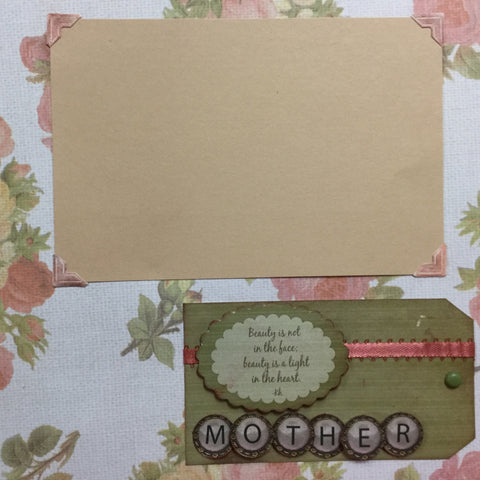 Premade Pages $2.00 MOTHER 8” x 8" Scrapbook Pages Scrapbooksrus 