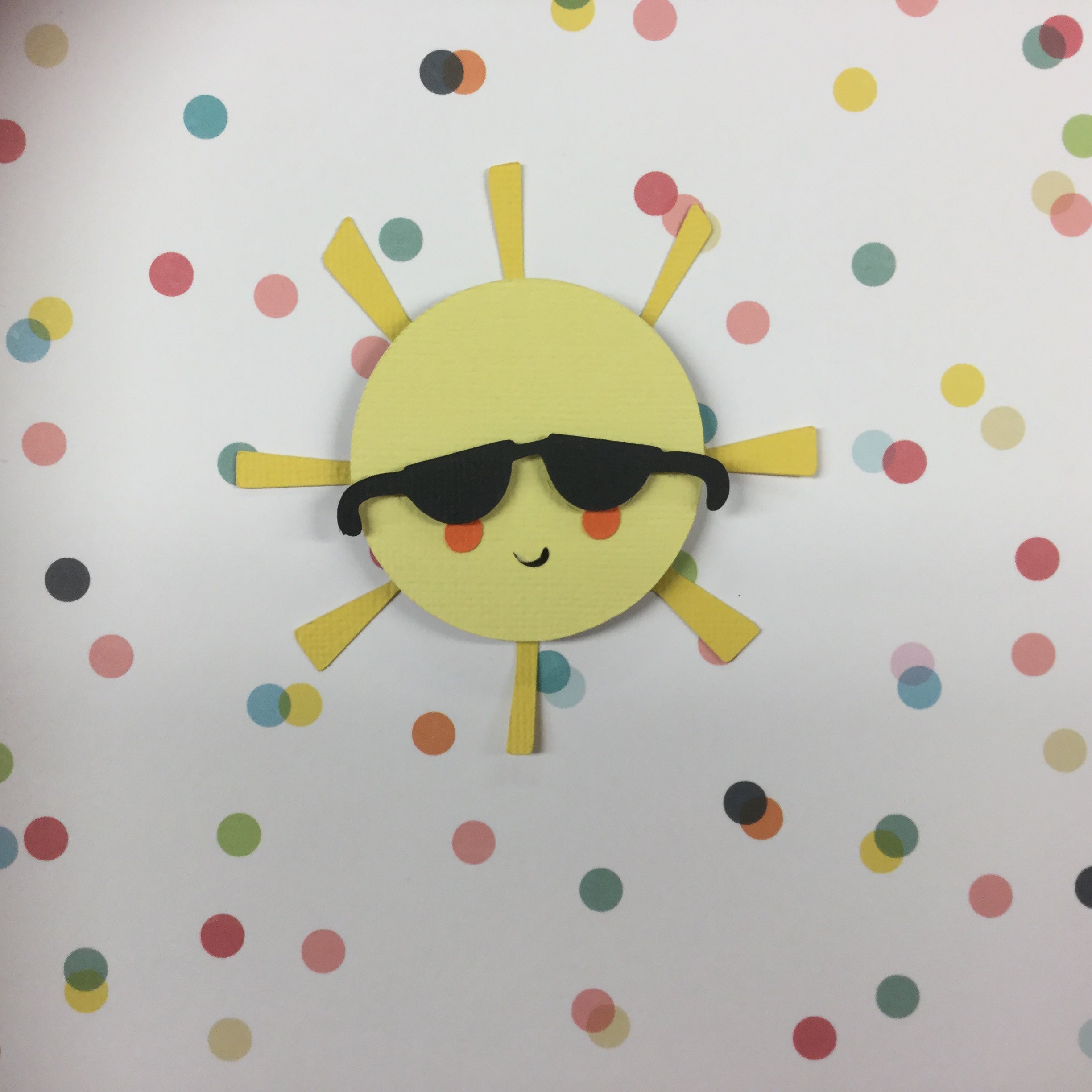 Cool SUN with SUNGLASSES Scrapbook Die Cuts Scrapbooksrus