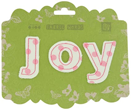 Prima JOY Fabric Word Embellishments Scrapbooksrus